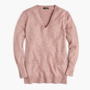 J. Crew V-Neck Front Pocket Tunic Sweater
